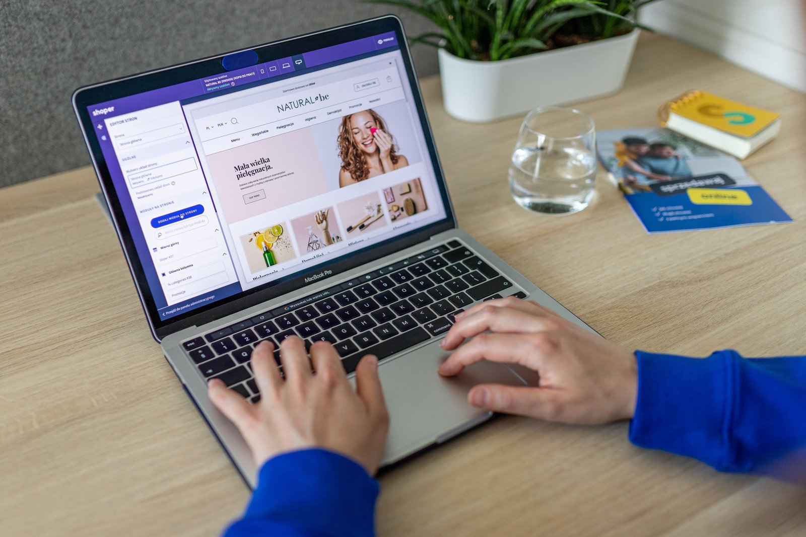 Sleek e-commerce website on laptop