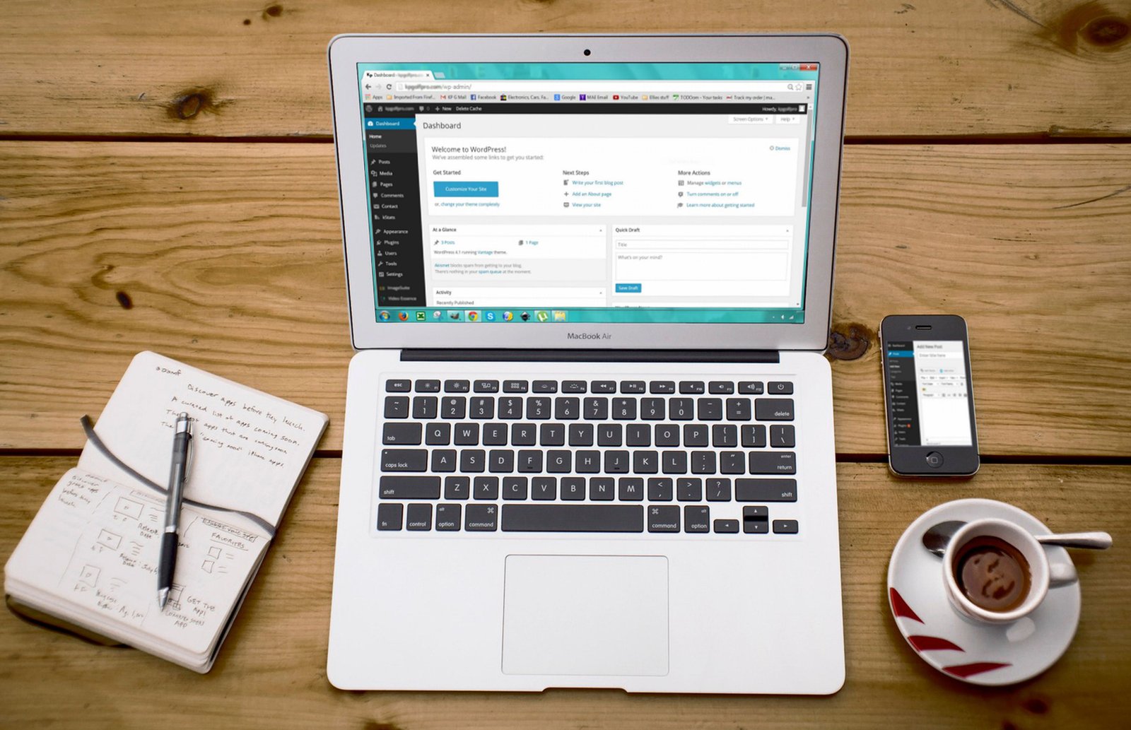 WordPress developer workspace